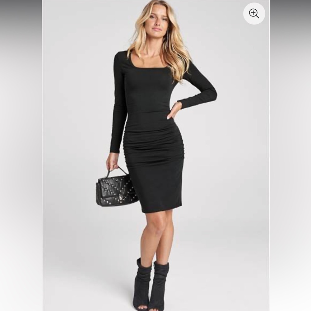 NWOT Venus Ruched Long Sleeve Dress